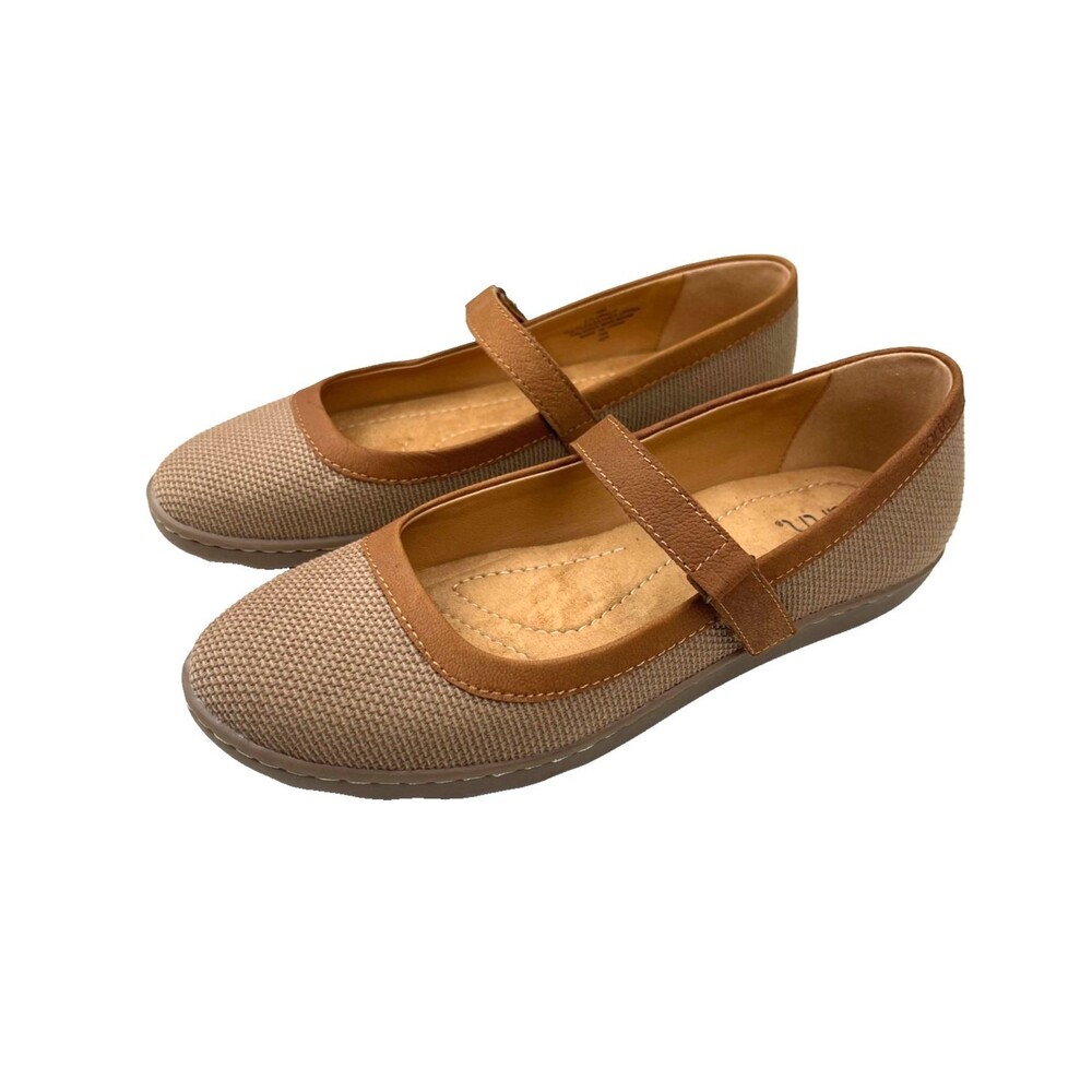 Earth Lorali Mary Jane Flats Arch Support Comfort Shoe Dark Natural 10M New!